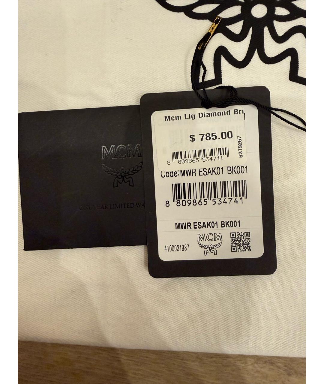 MCM Черная кожаная сумка через плечо, фото 7