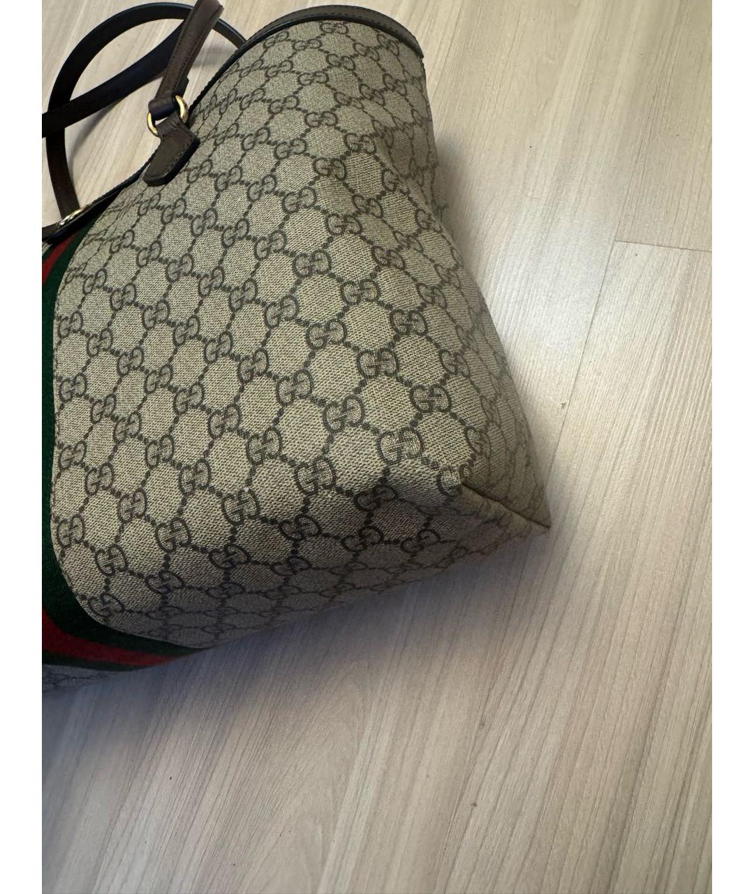 GUCCI Бежевая сумка тоут, фото 5