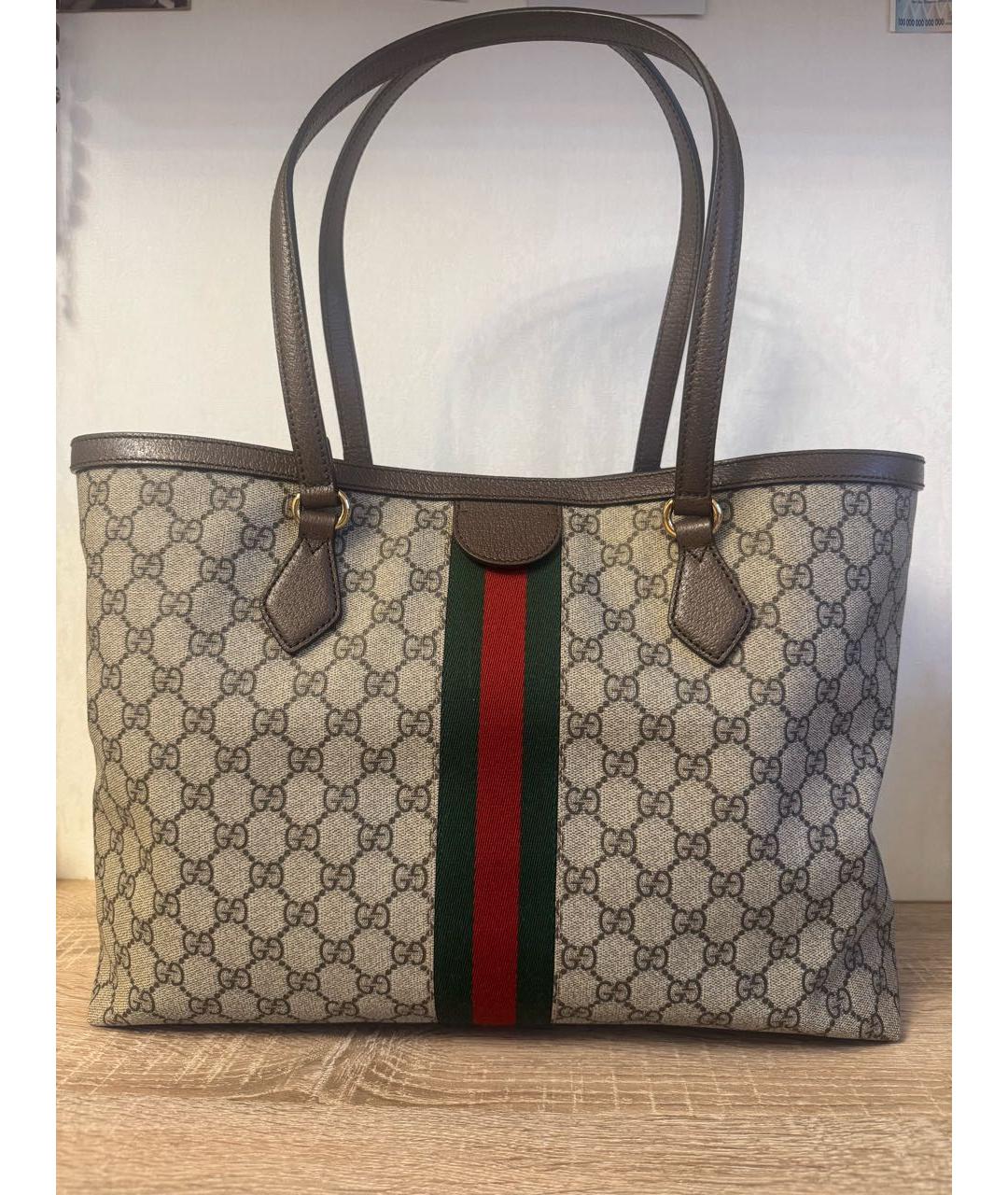 GUCCI Бежевая сумка тоут, фото 2
