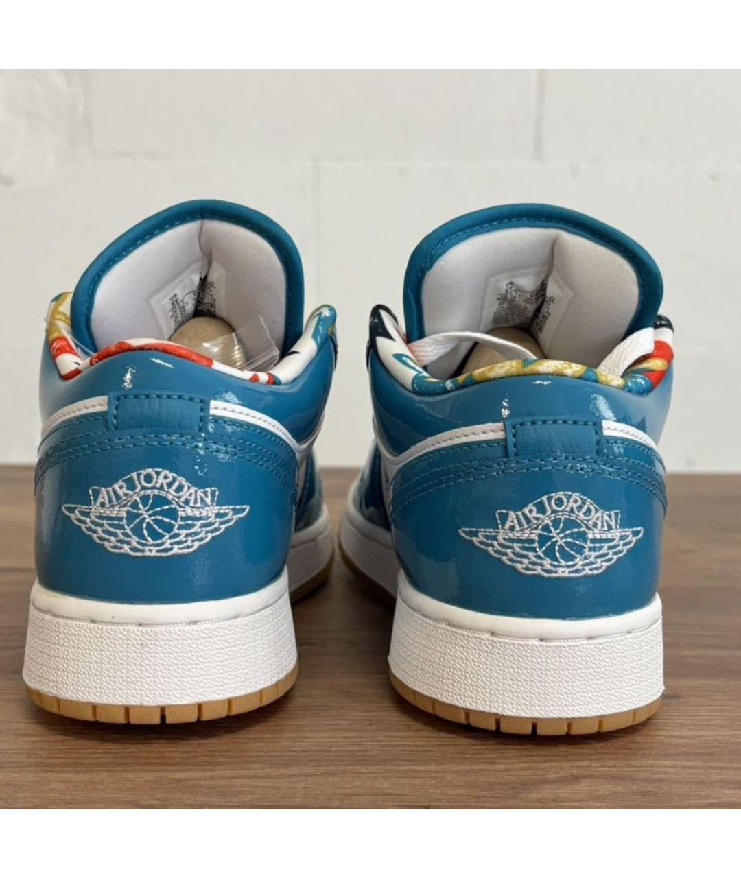 JORDAN Синие кожаные кроссовки, фото 3