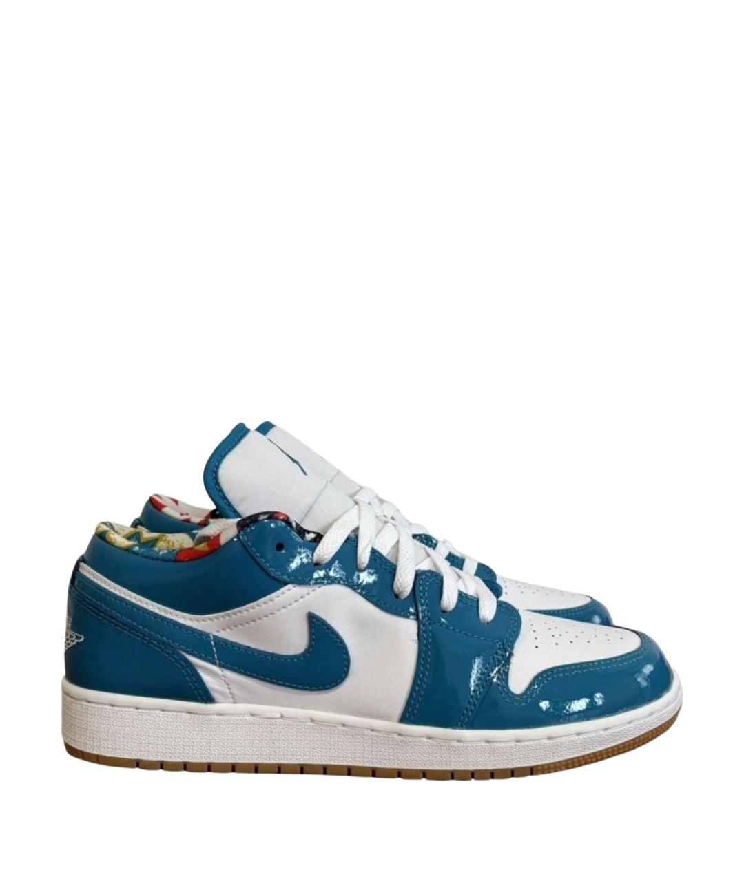 JORDAN Синие кожаные кроссовки, фото 1