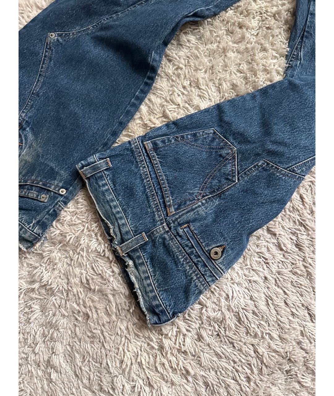 DOLCE&GABBANA Синие хлопковые джинсы клеш, фото 5