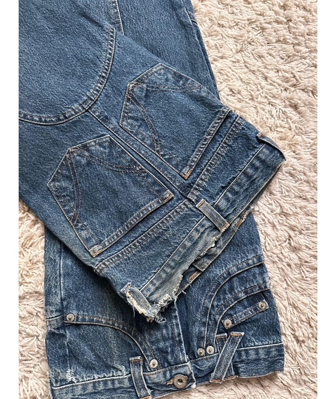 DOLCE&GABBANA Синие хлопковые джинсы клеш, фото 4