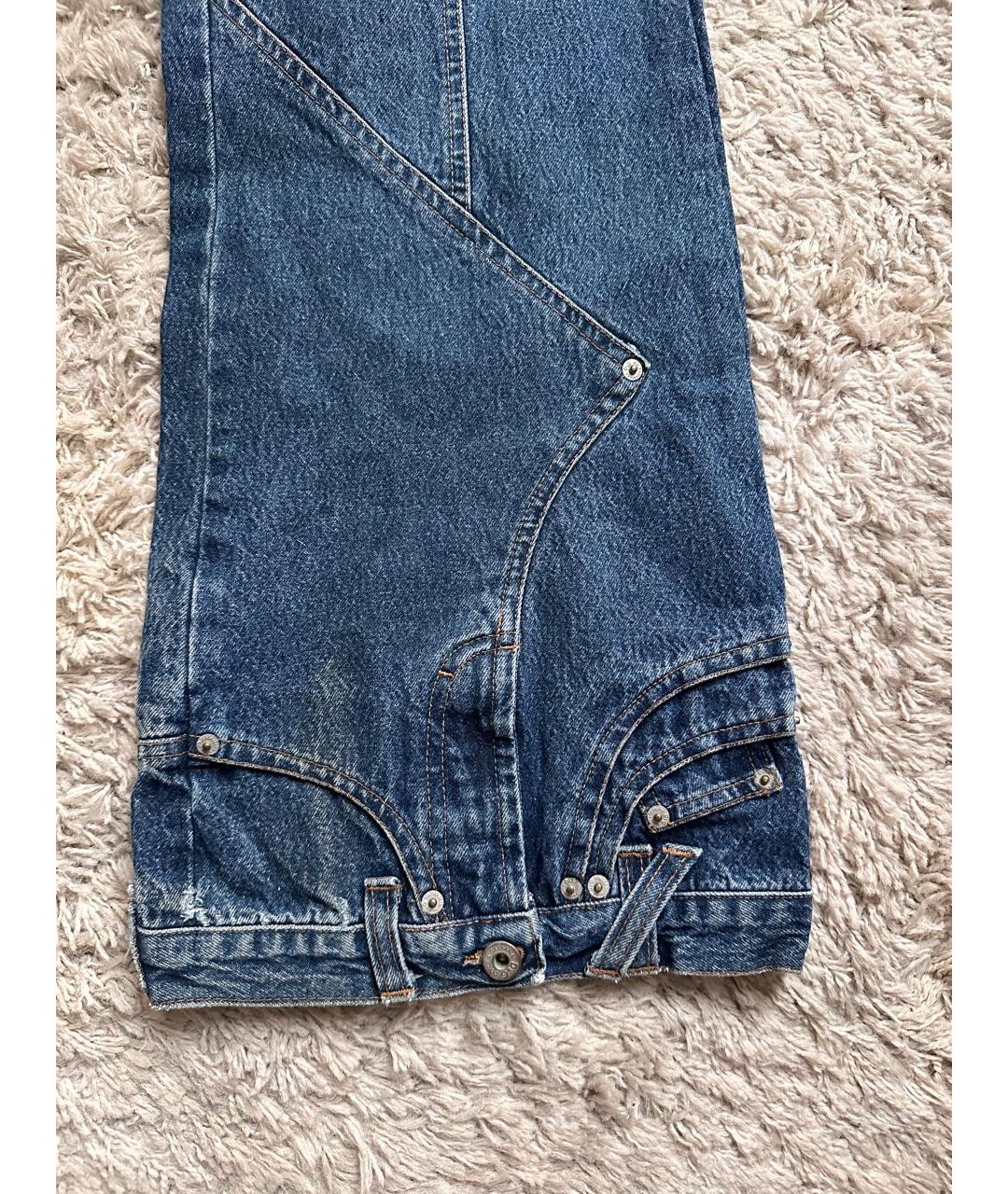 DOLCE&GABBANA Синие хлопковые джинсы клеш, фото 3