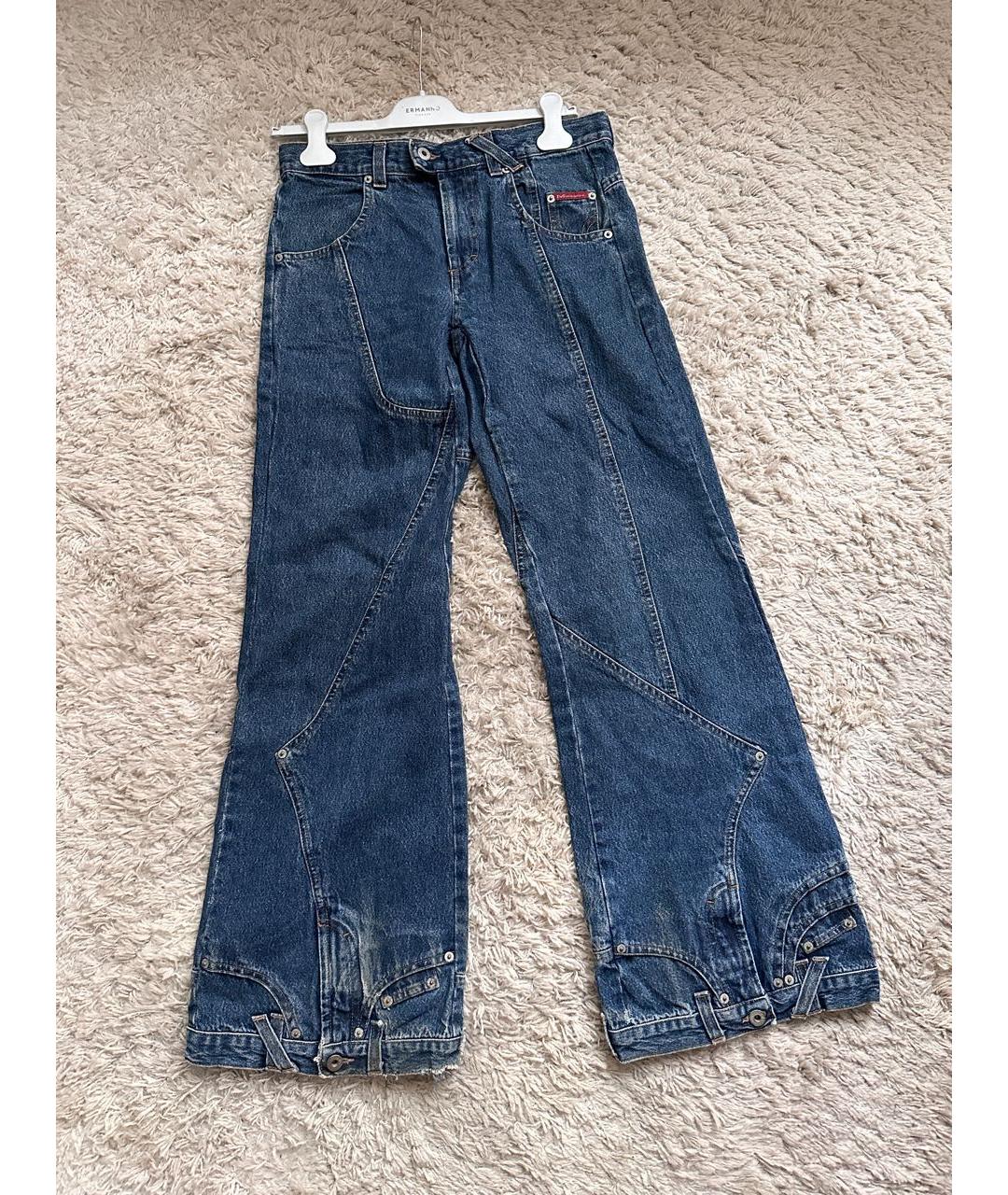 DOLCE&GABBANA Синие хлопковые джинсы клеш, фото 6