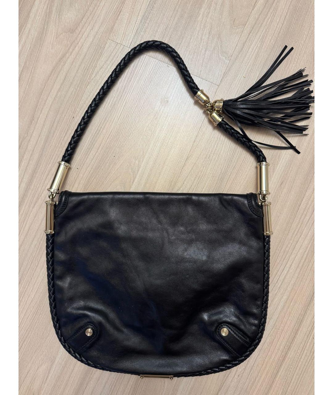 GUCCI Черная кожаная сумка через плечо, фото 2