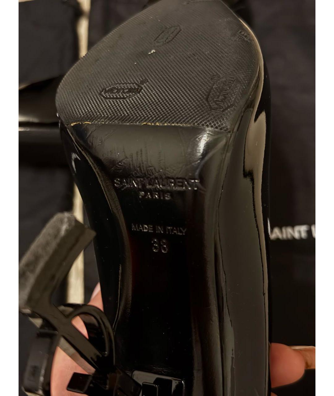 SAINT LAURENT Черные туфли из лакированной кожи, фото 7
