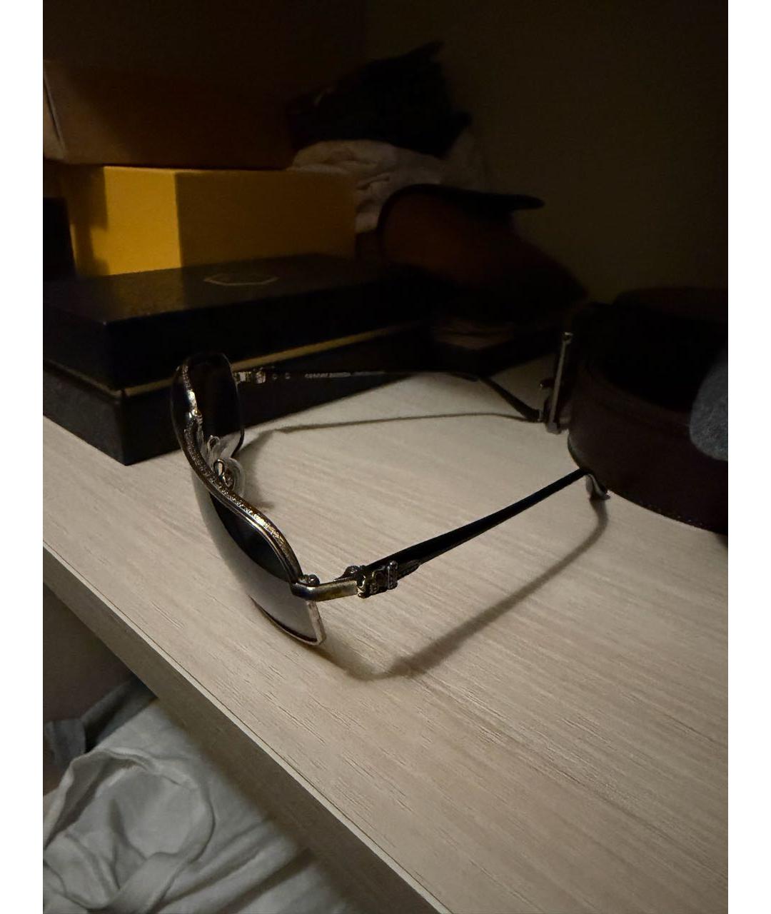 CHROME HEARTS Черные металлические солнцезащитные очки, фото 3