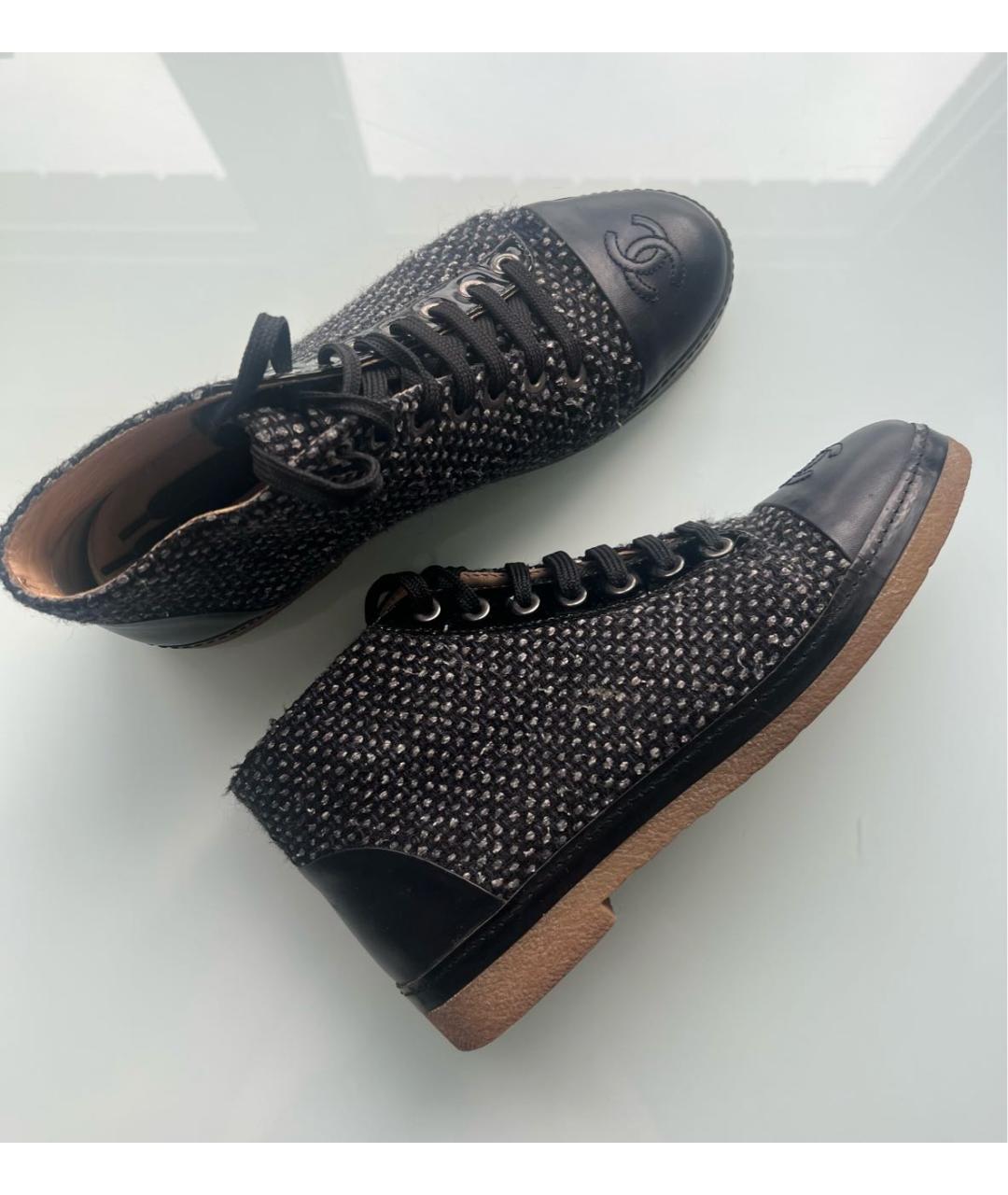 CHANEL Темно-синие ботинки, фото 5