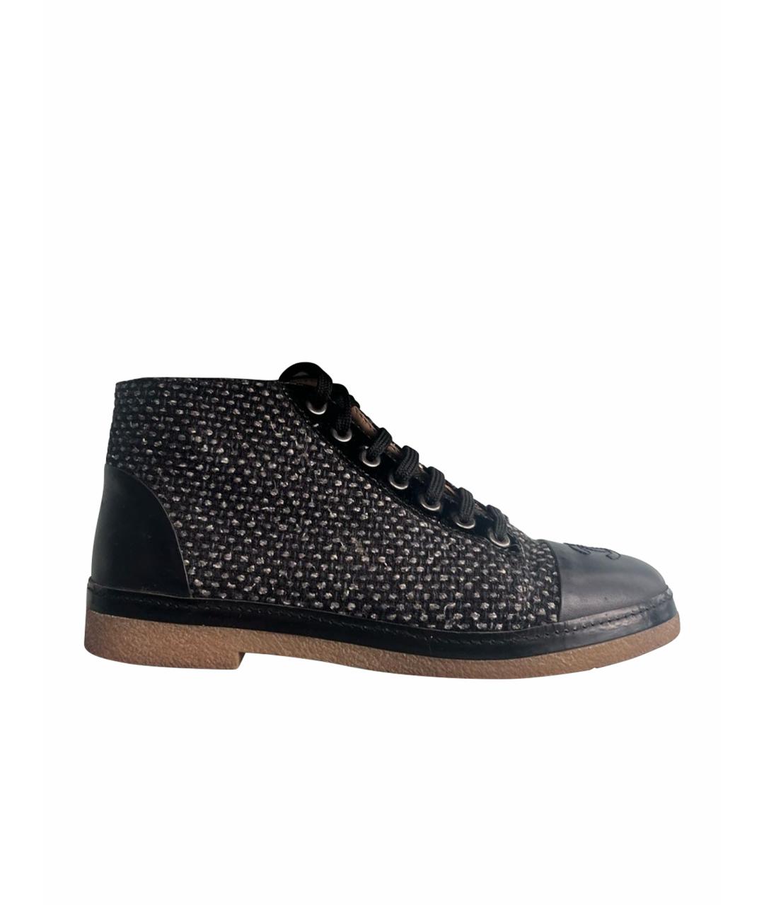 CHANEL Темно-синие ботинки, фото 1