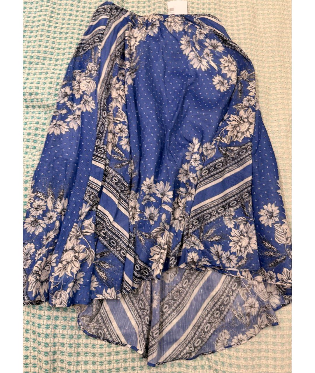 SANDRO Голубая льняная юбка макси, фото 6