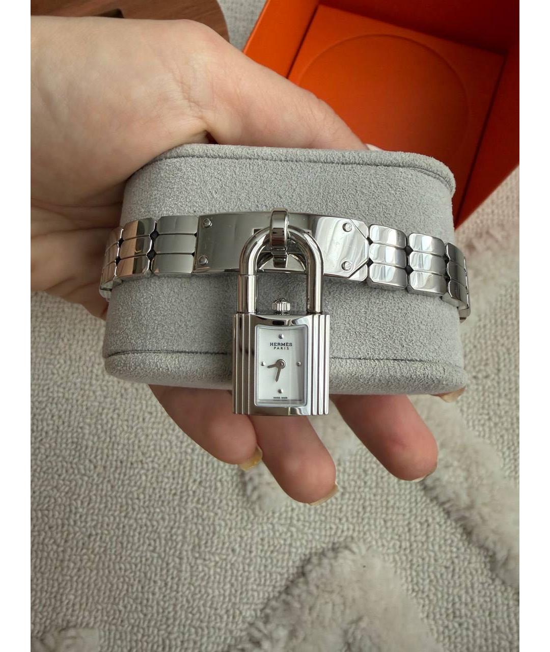 HERMES Серебряные стальные часы, фото 2