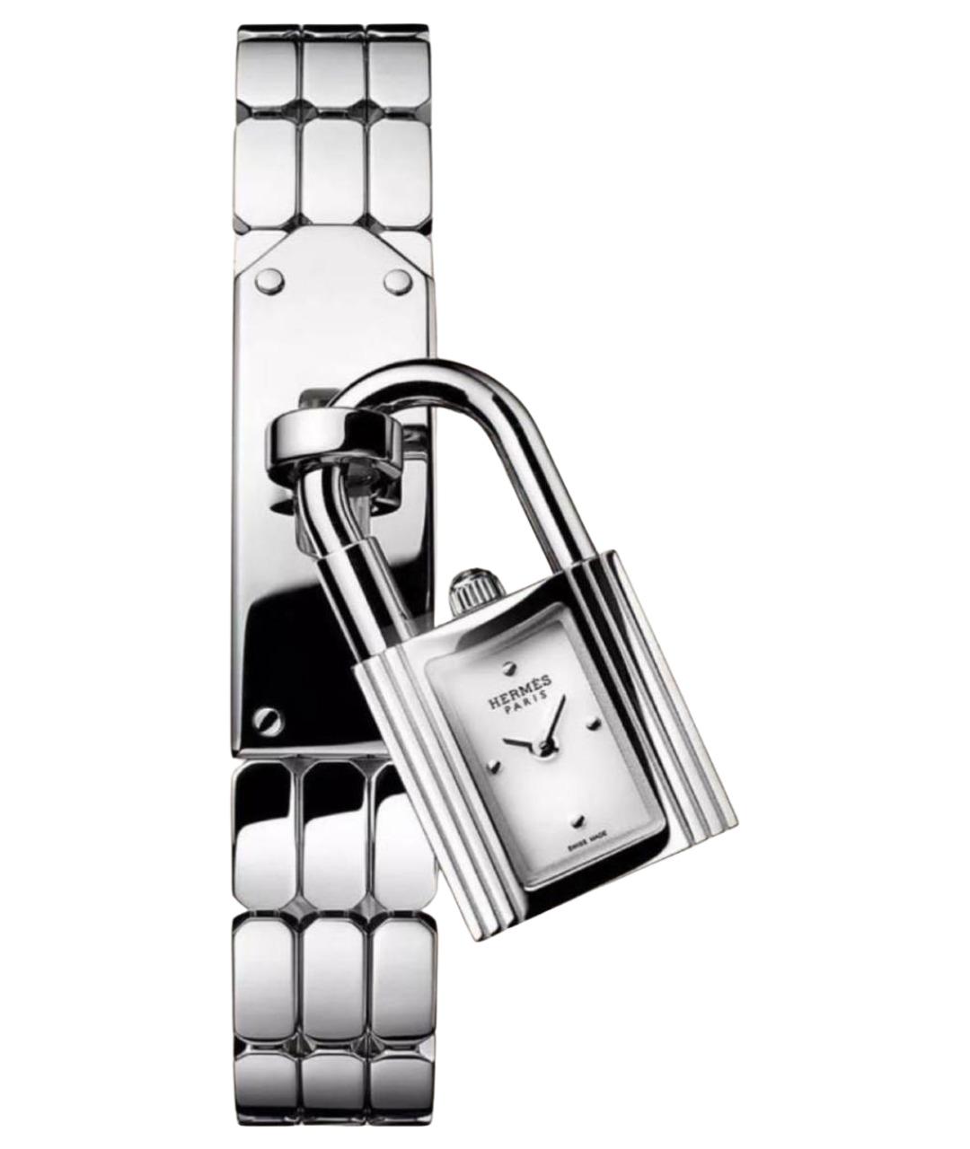 HERMES Серебряные стальные часы, фото 1