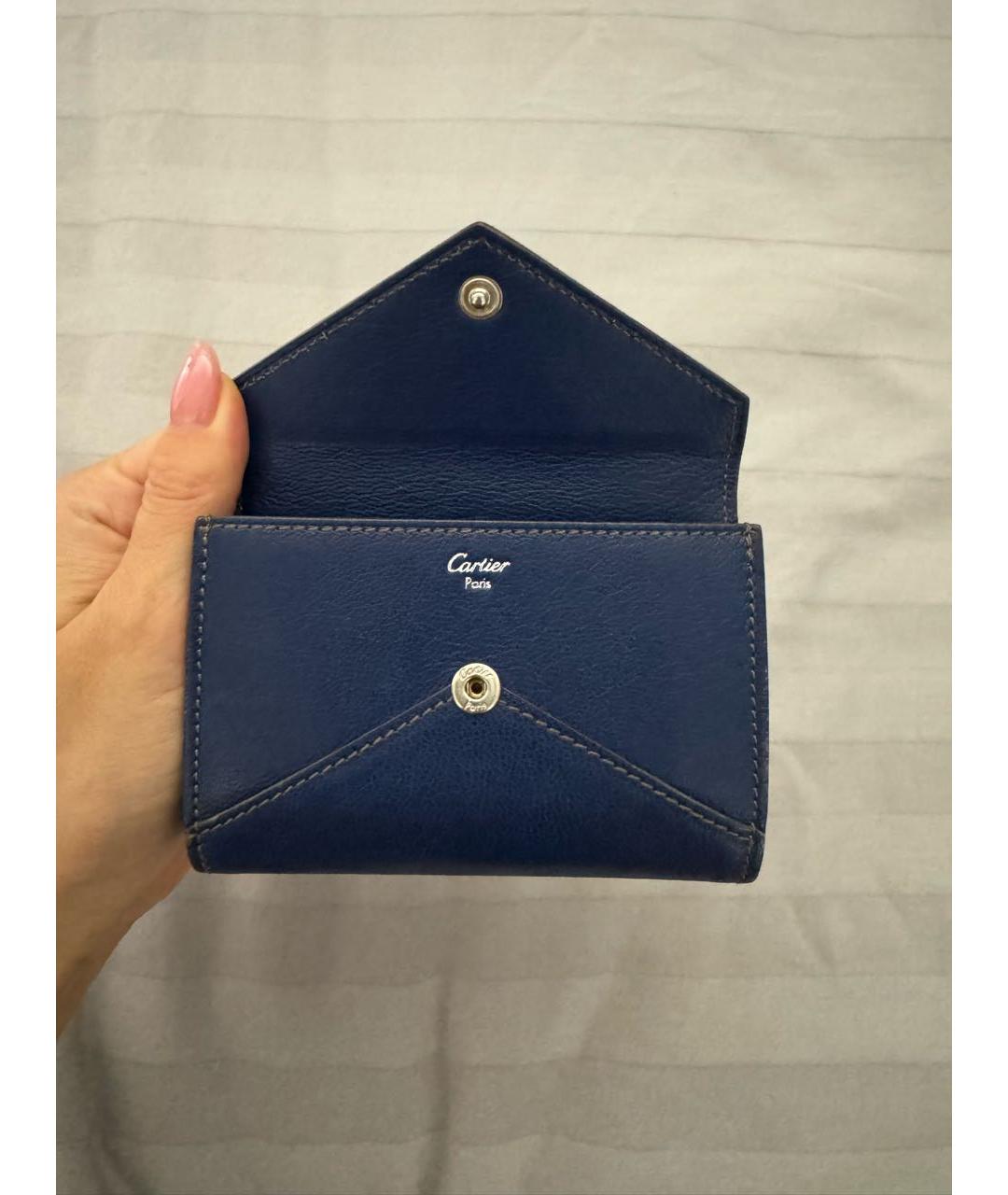 CARTIER Синий кожаный кардхолдер, фото 5