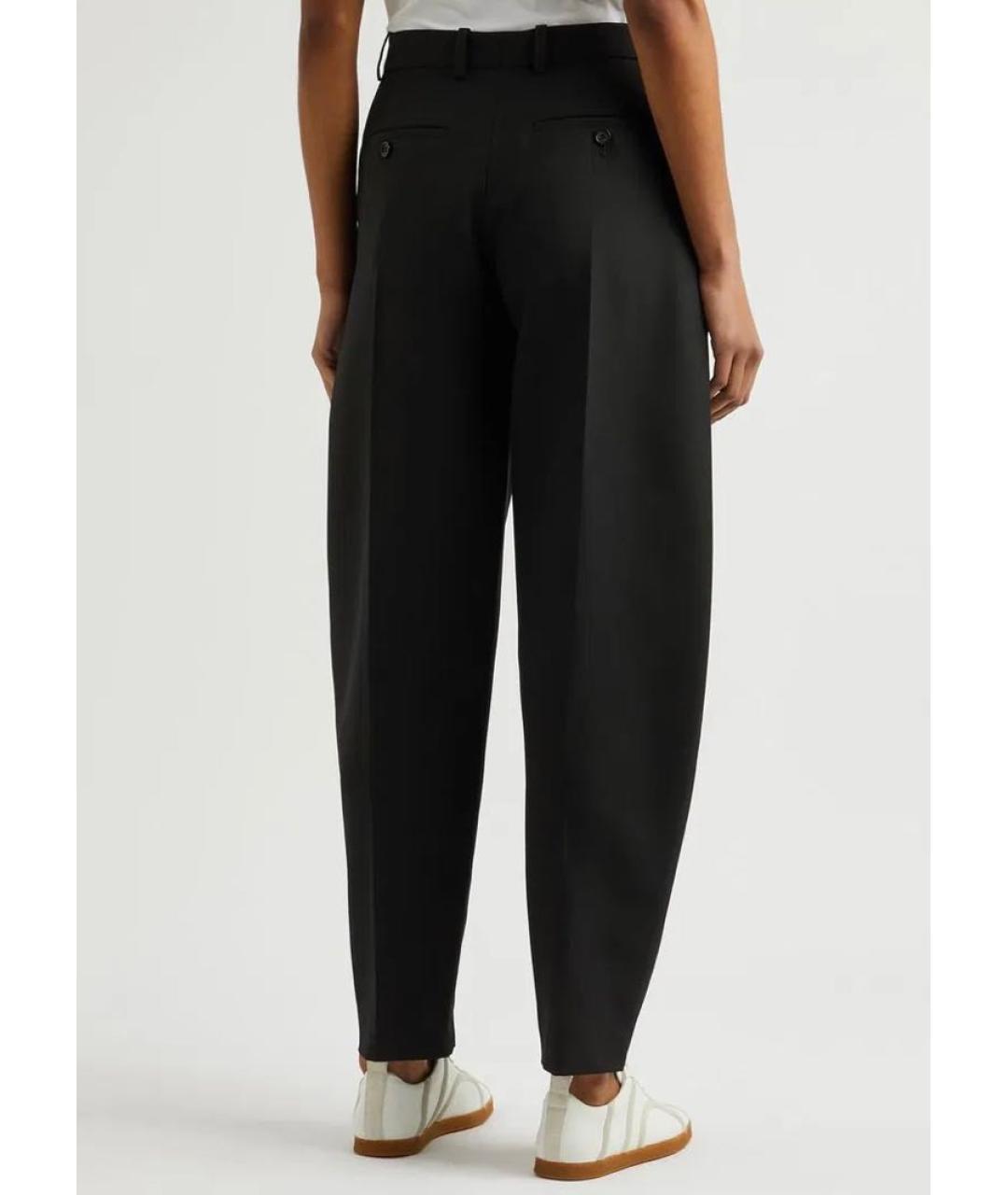 TOTEME Черные шерстяные брюки широкие, фото 8