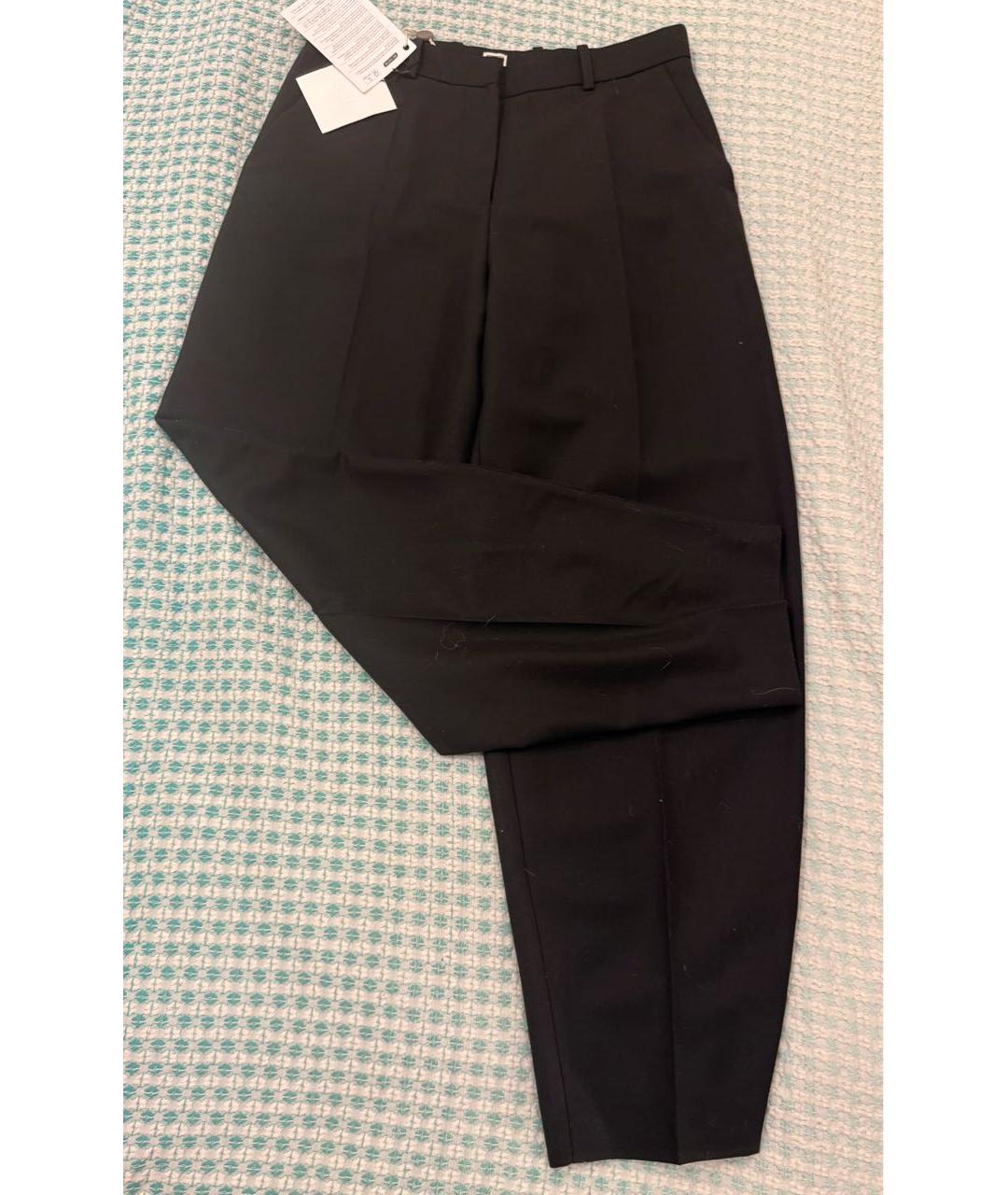 TOTEME Черные шерстяные брюки широкие, фото 2