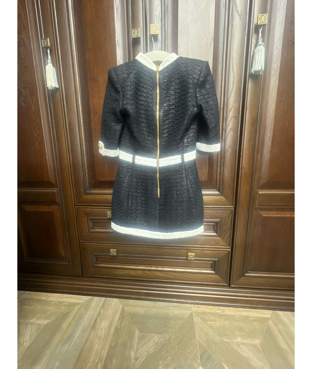 BALMAIN Черное хлопковое повседневное платье, фото 2