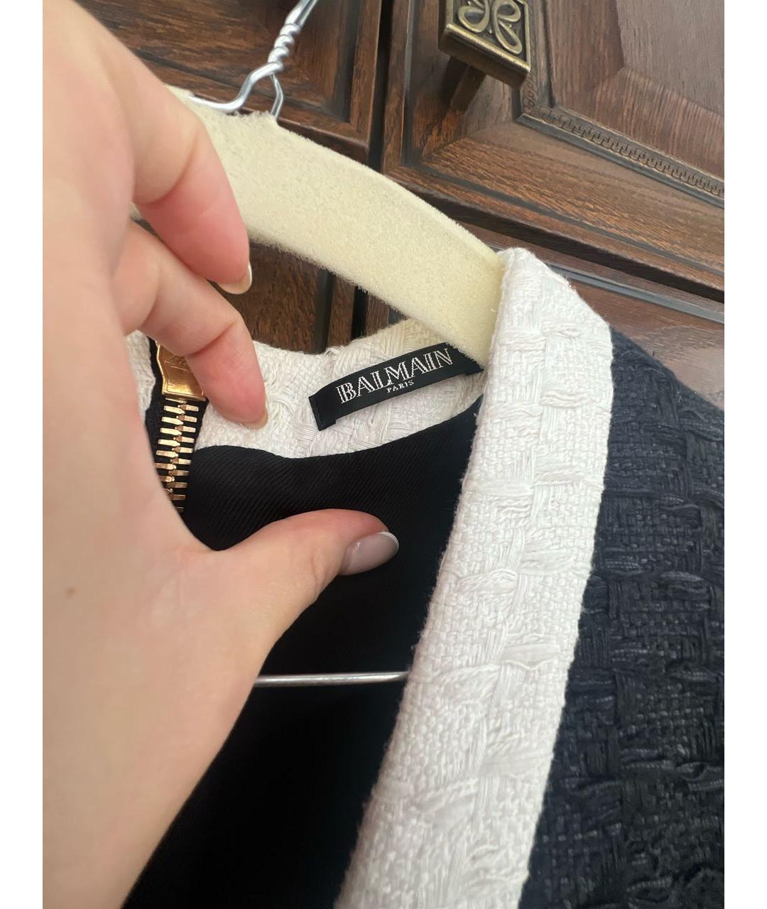 BALMAIN Черное хлопковое повседневное платье, фото 5