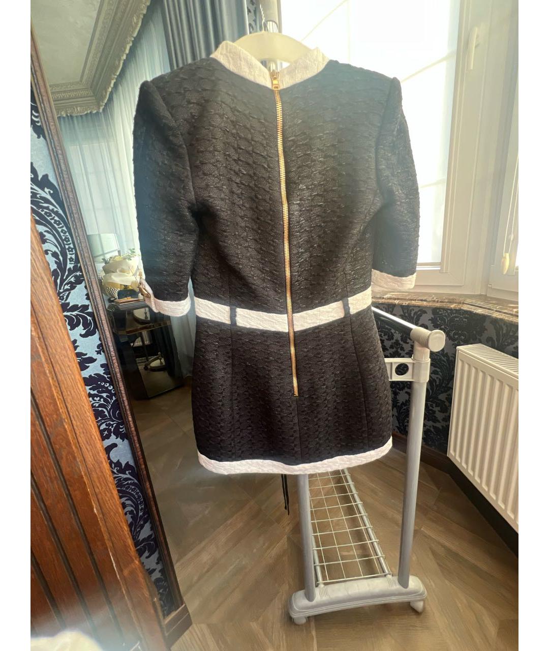 BALMAIN Черное хлопковое повседневное платье, фото 2