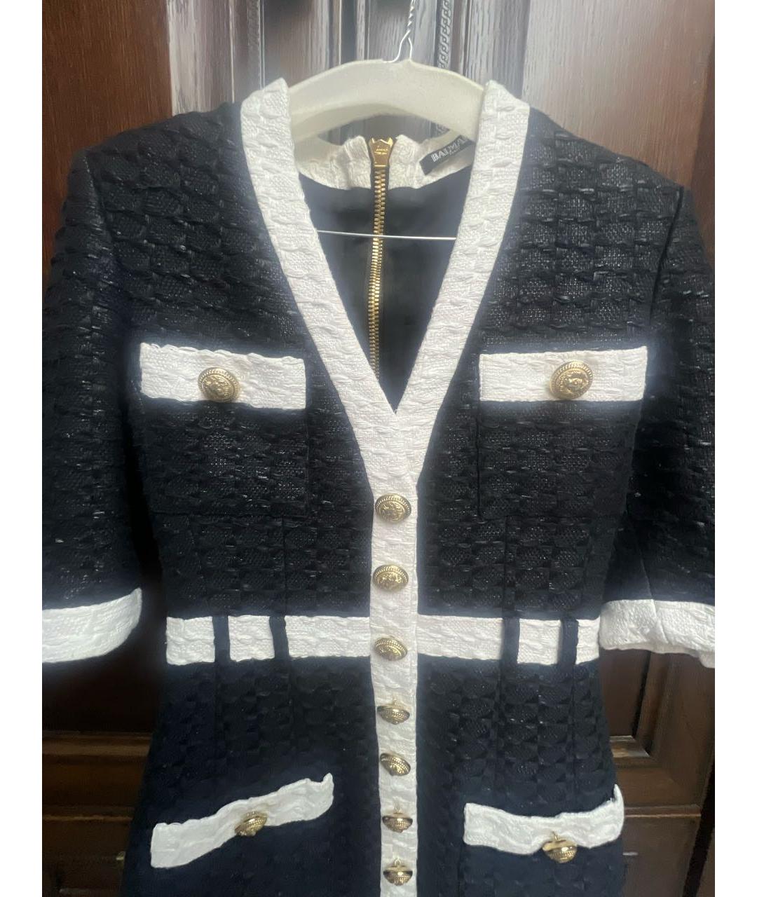 BALMAIN Черное хлопковое повседневное платье, фото 4