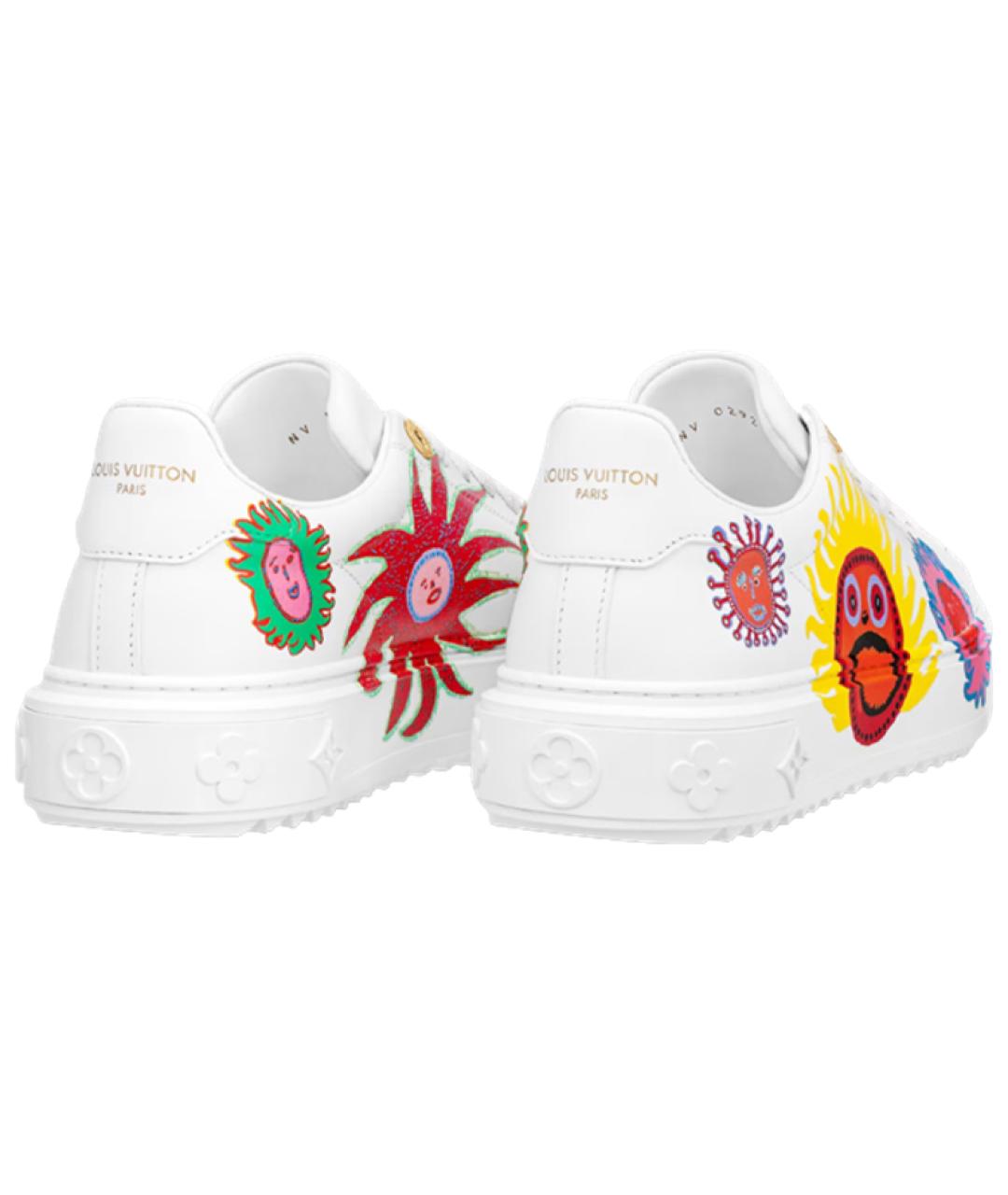 LOUIS VUITTON Белые кожаные кроссовки, фото 4
