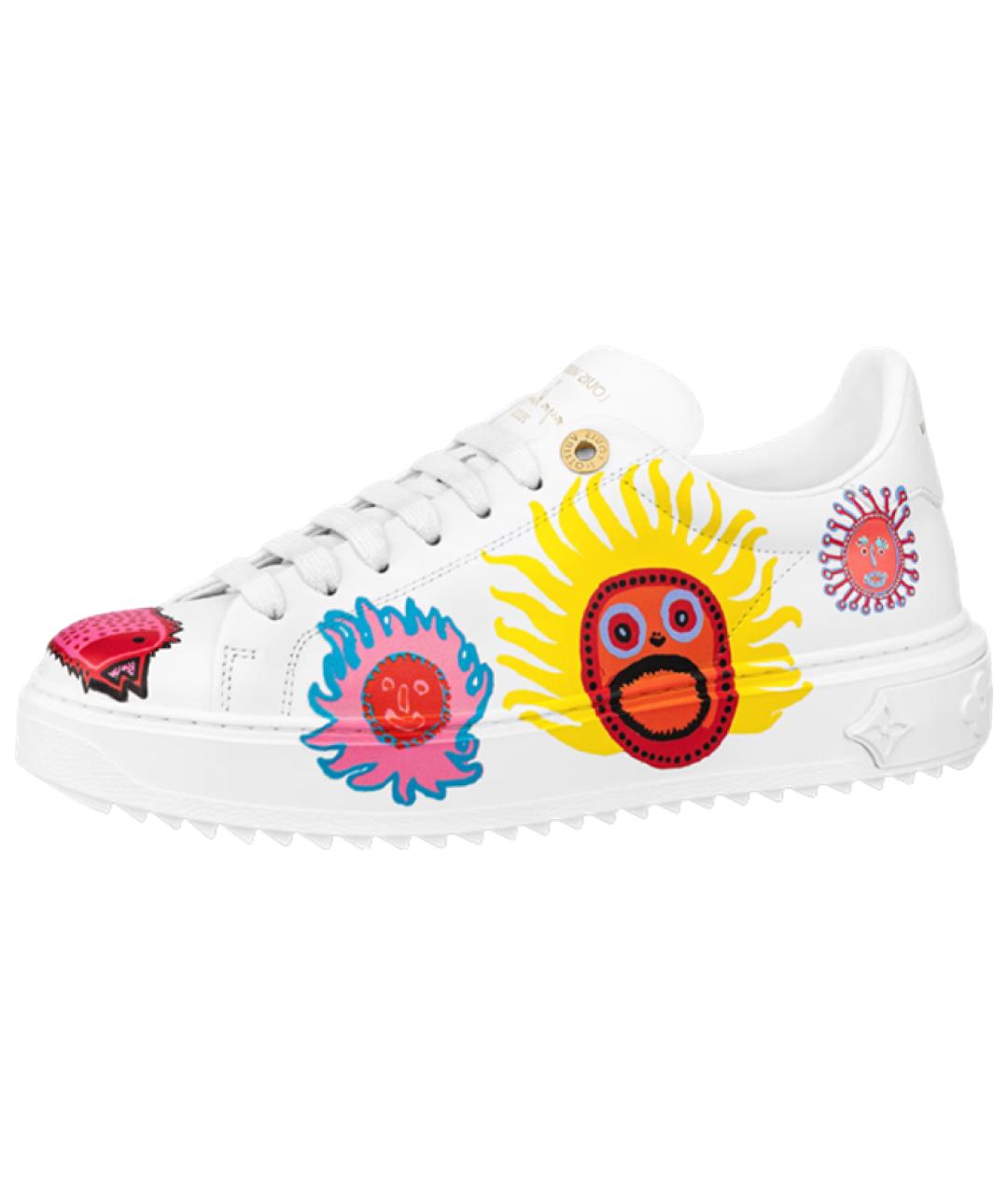 LOUIS VUITTON Белые кожаные кроссовки, фото 2