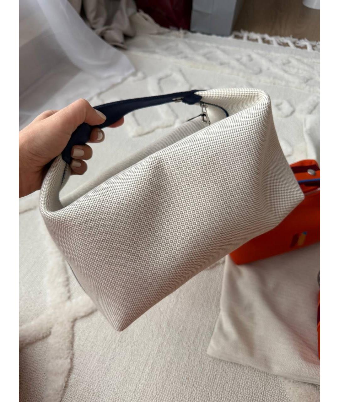 HERMES Бежевая косметичка, фото 5