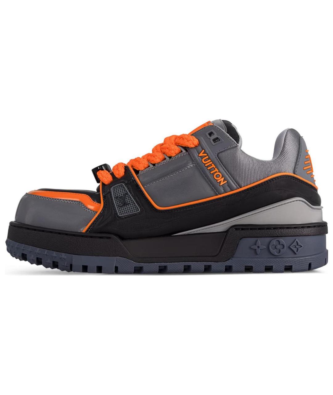 LOUIS VUITTON Серые текстильные низкие кроссовки / кеды, фото 2