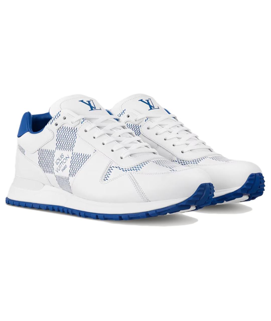 LOUIS VUITTON Белые кожаные низкие кроссовки / кеды, фото 3