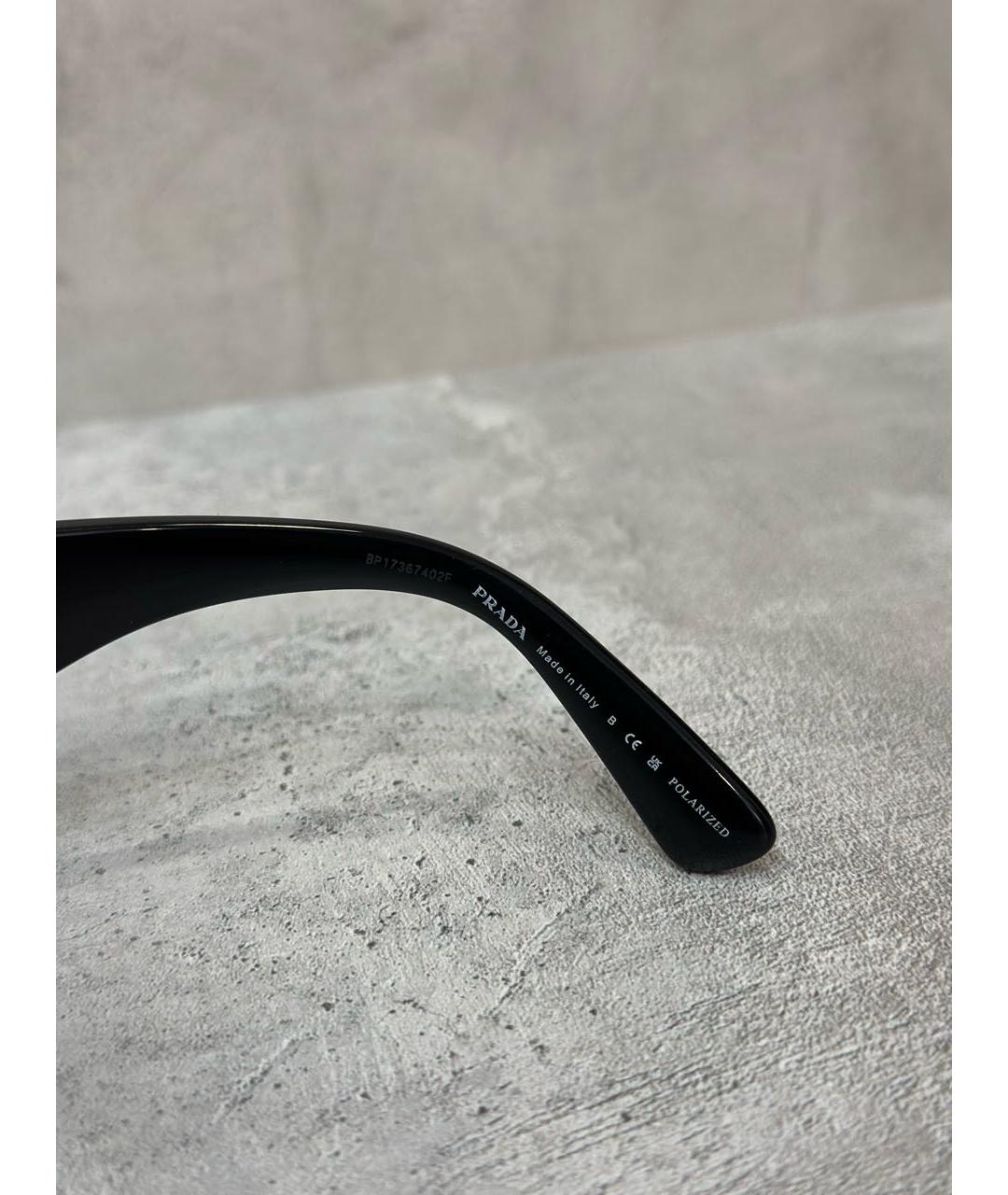 PRADA Черные пластиковые солнцезащитные очки, фото 7