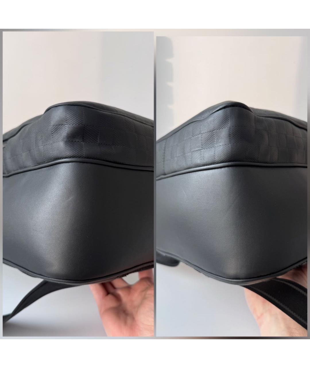 LOUIS VUITTON Черный кожаный рюкзак, фото 7