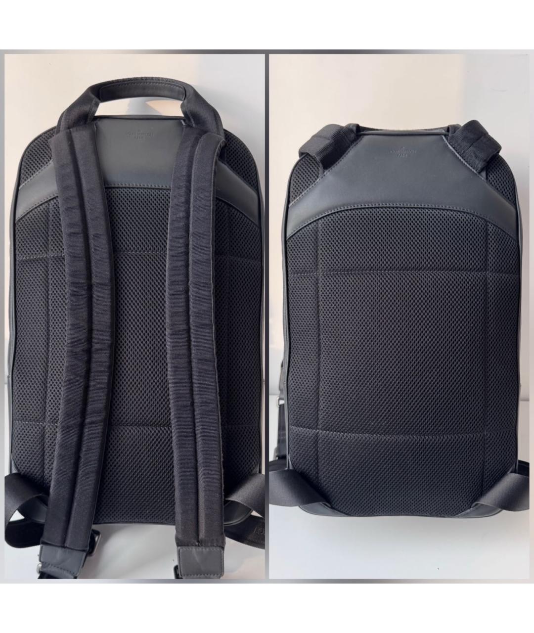 LOUIS VUITTON Черный кожаный рюкзак, фото 5