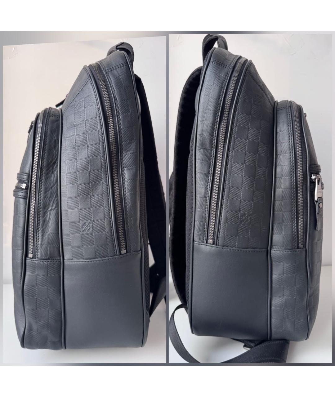 LOUIS VUITTON Черный кожаный рюкзак, фото 4