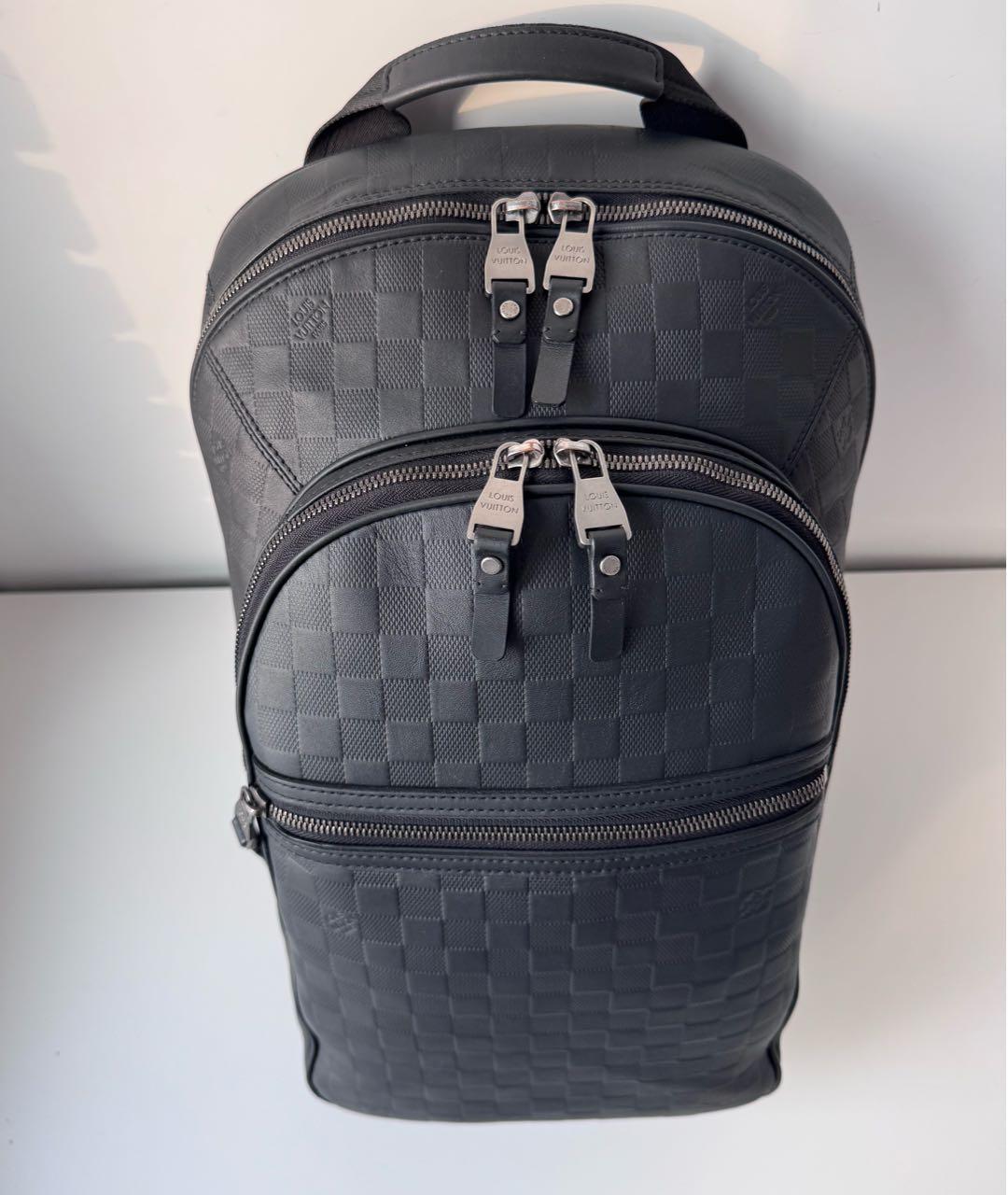 LOUIS VUITTON Черный кожаный рюкзак, фото 3