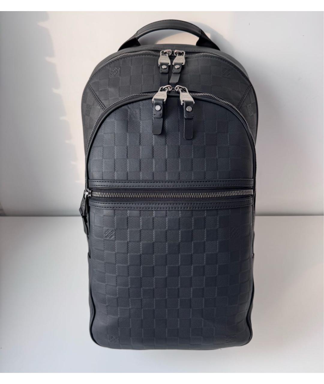 LOUIS VUITTON Черный кожаный рюкзак, фото 2