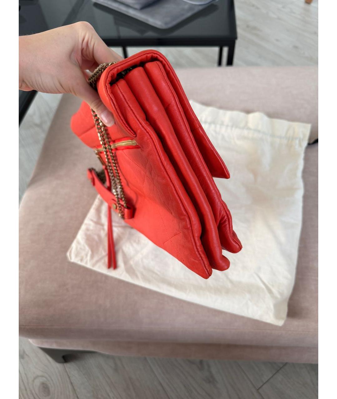 LANVIN Оранжевая кожаная сумка через плечо, фото 2