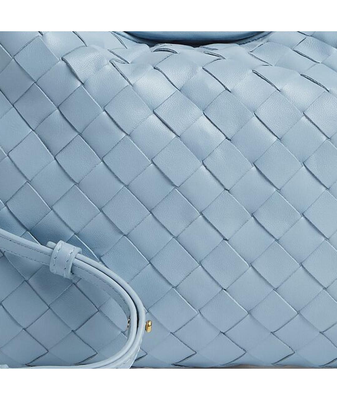 BOTTEGA VENETA Голубая кожаная сумка через плечо, фото 5