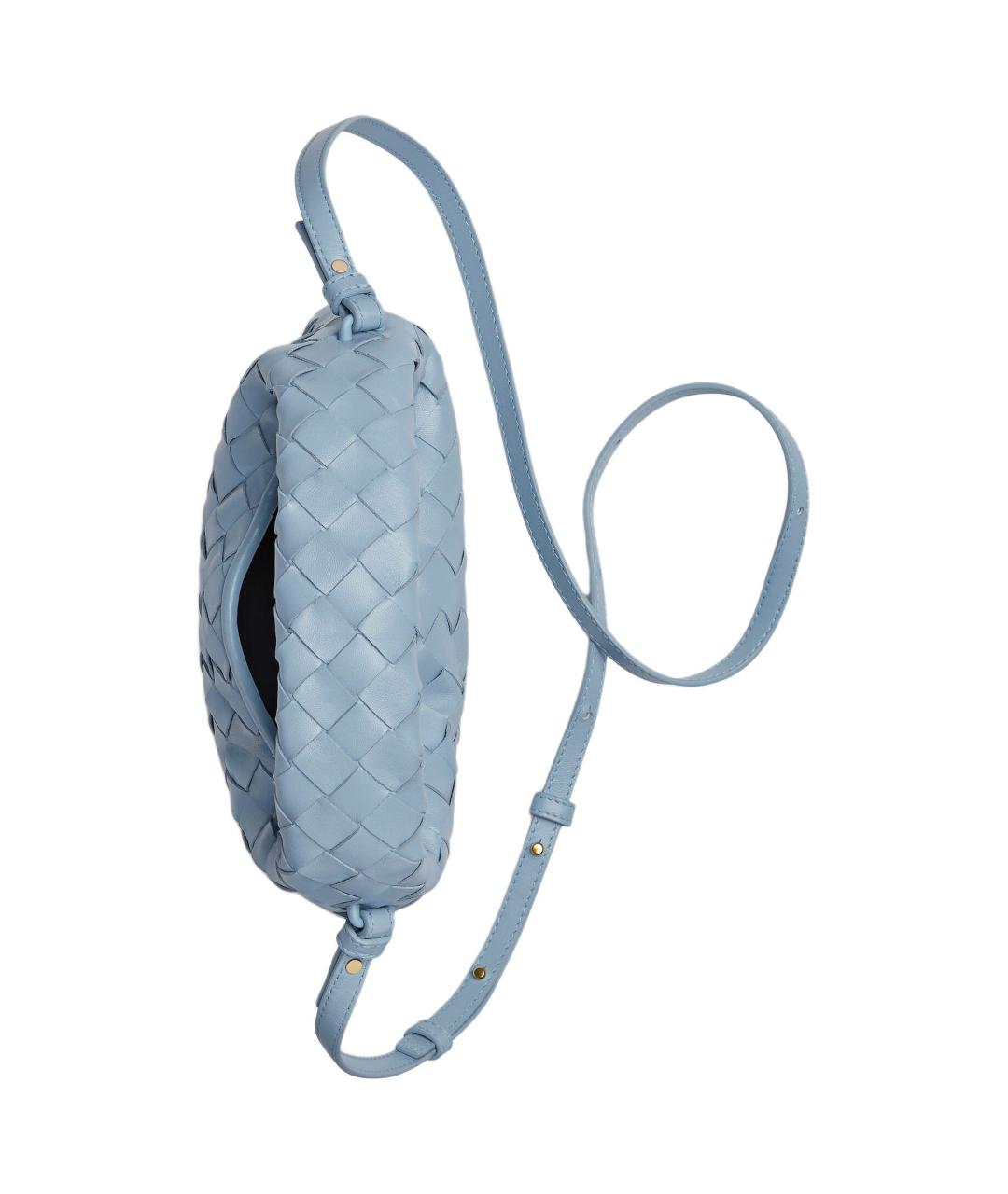 BOTTEGA VENETA Голубая кожаная сумка через плечо, фото 4