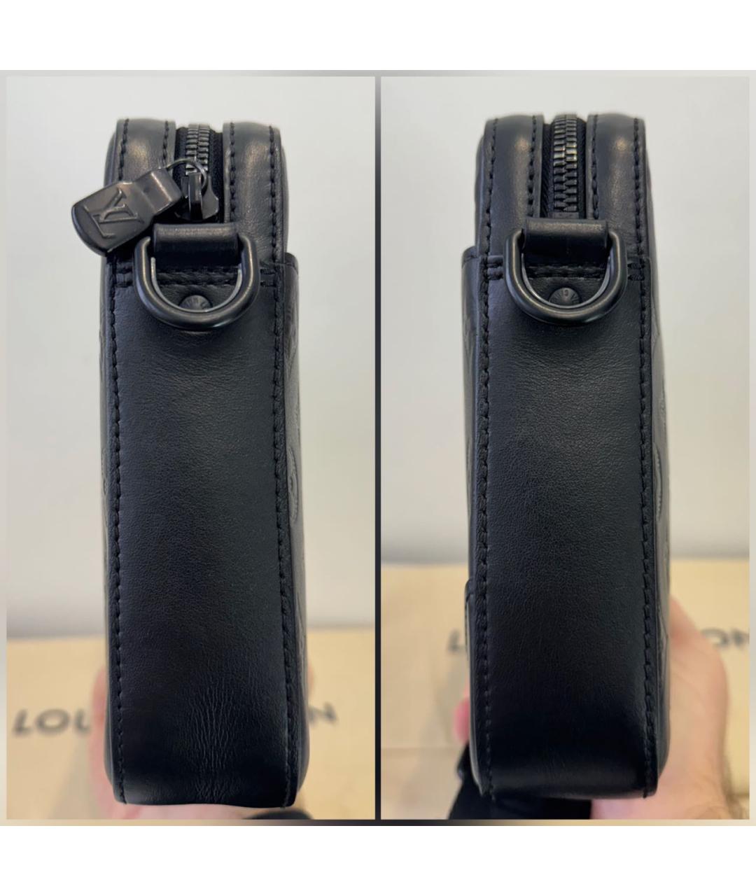 LOUIS VUITTON Черная кожаная сумка на плечо, фото 6