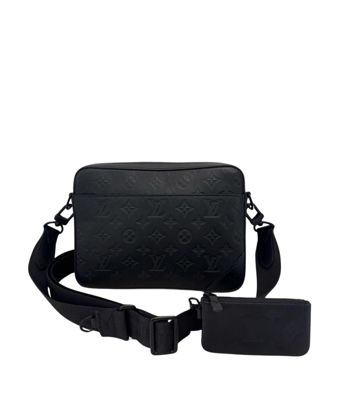 LOUIS VUITTON Черная кожаная сумка на плечо, фото 1