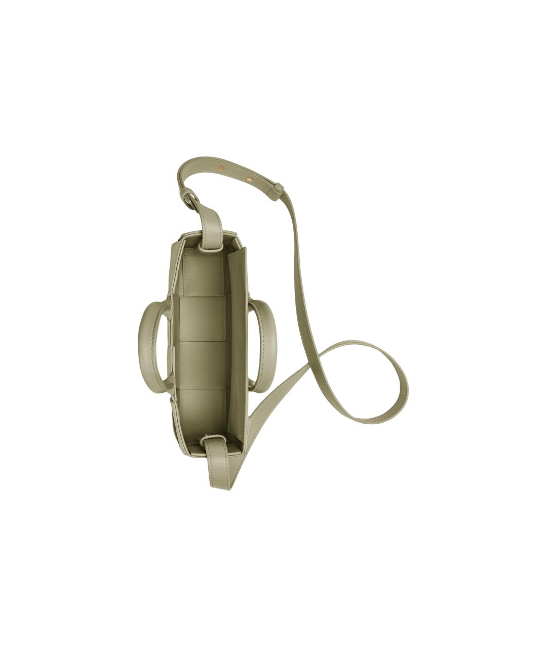 BOTTEGA VENETA Зеленая кожаная сумка через плечо, фото 4