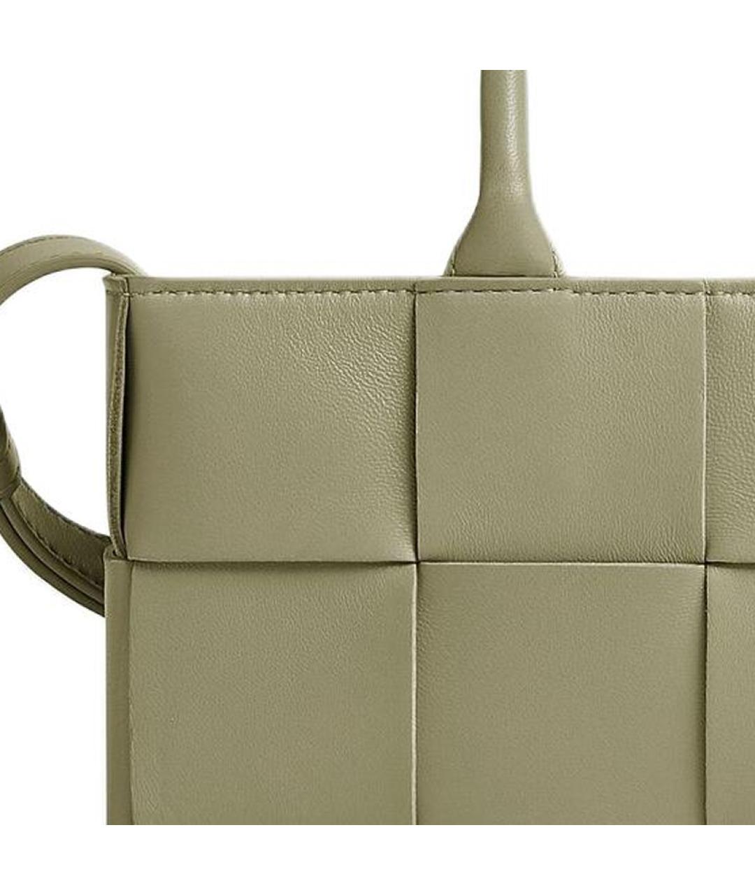 BOTTEGA VENETA Зеленая кожаная сумка через плечо, фото 5