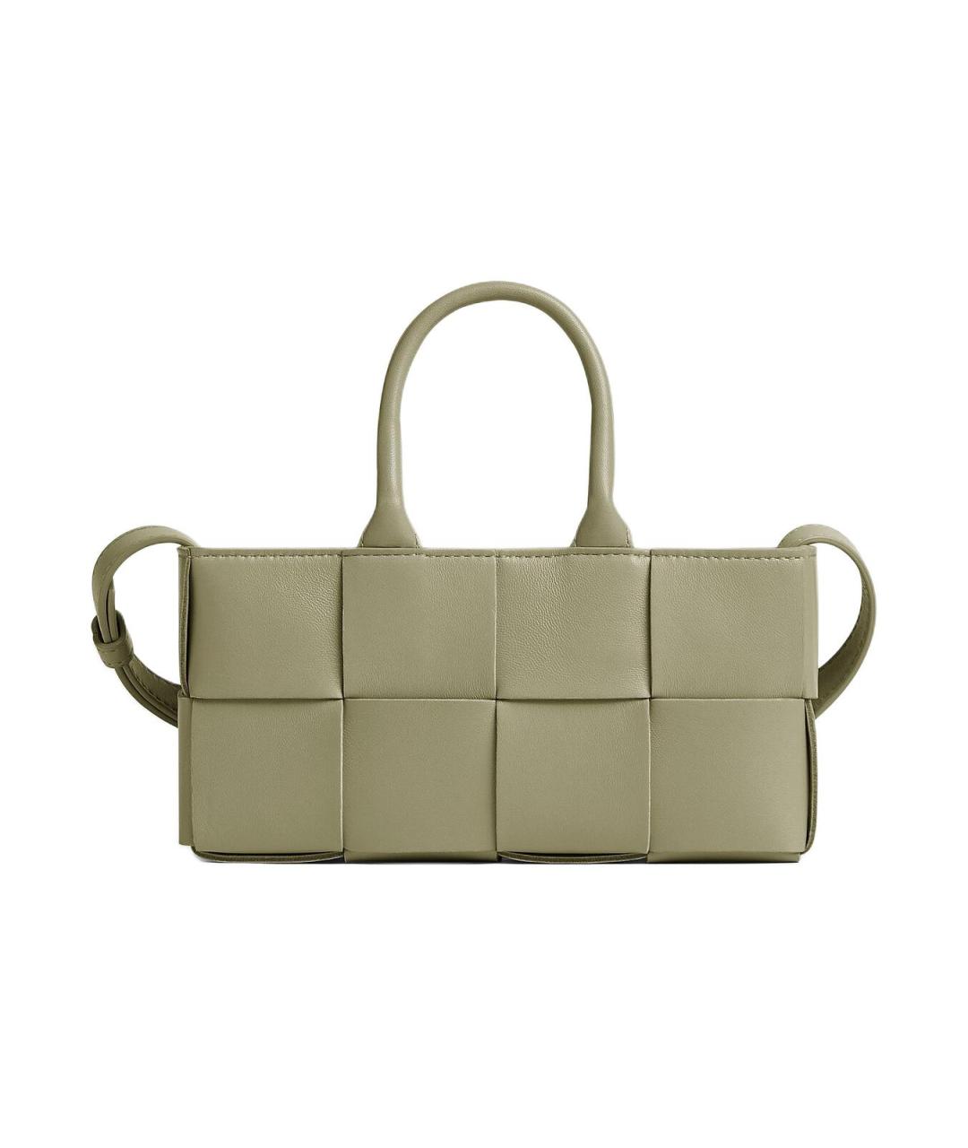 BOTTEGA VENETA Зеленая кожаная сумка через плечо, фото 1