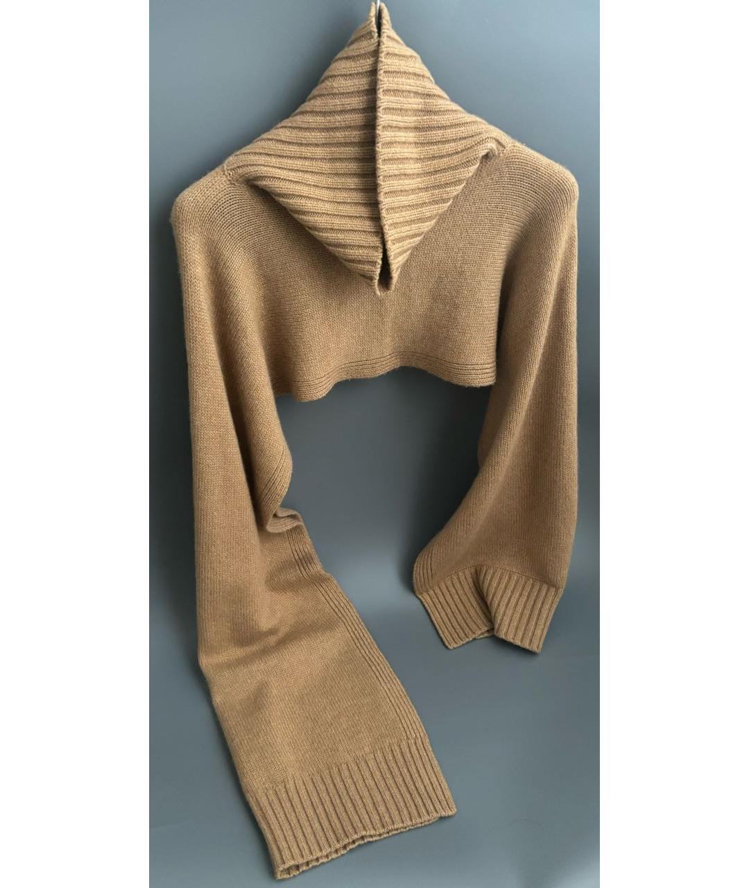 JIL SANDER Бежевый кашемировый воротник, фото 2