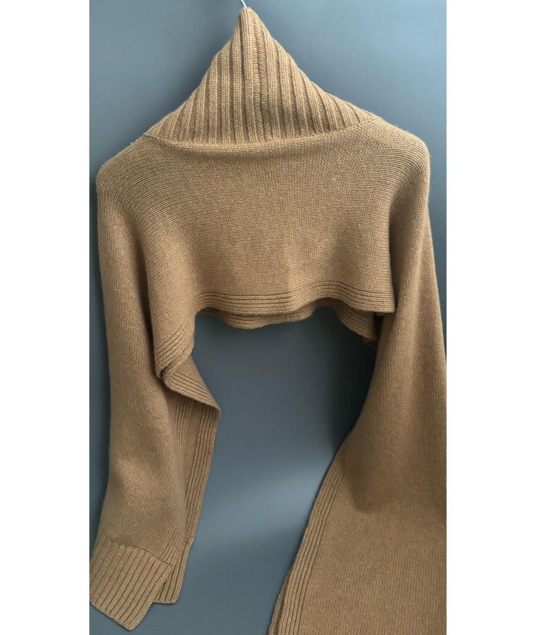 JIL SANDER Бежевый кашемировый воротник, фото 5