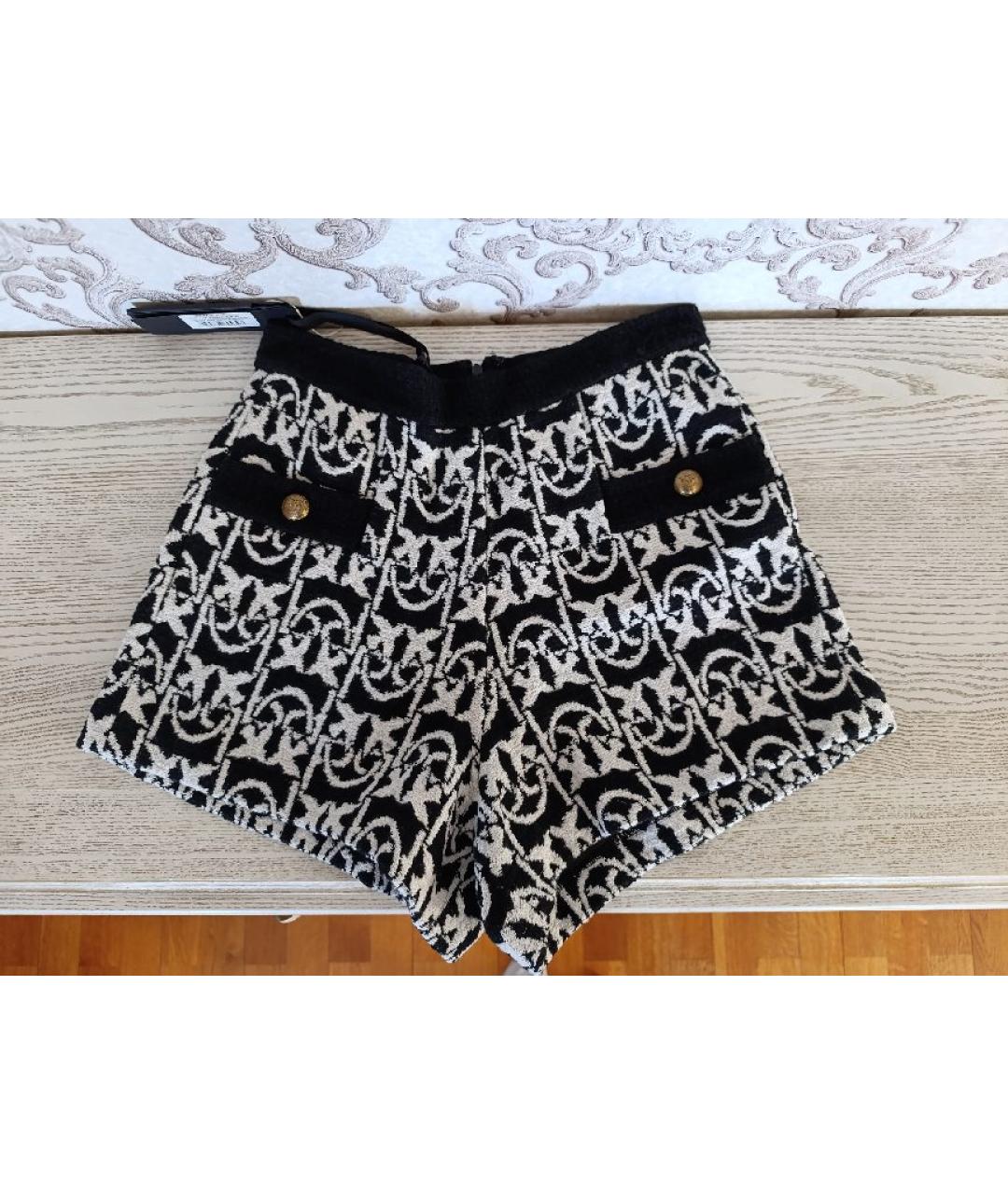 PINKO Черные хлопковые шорты, фото 5