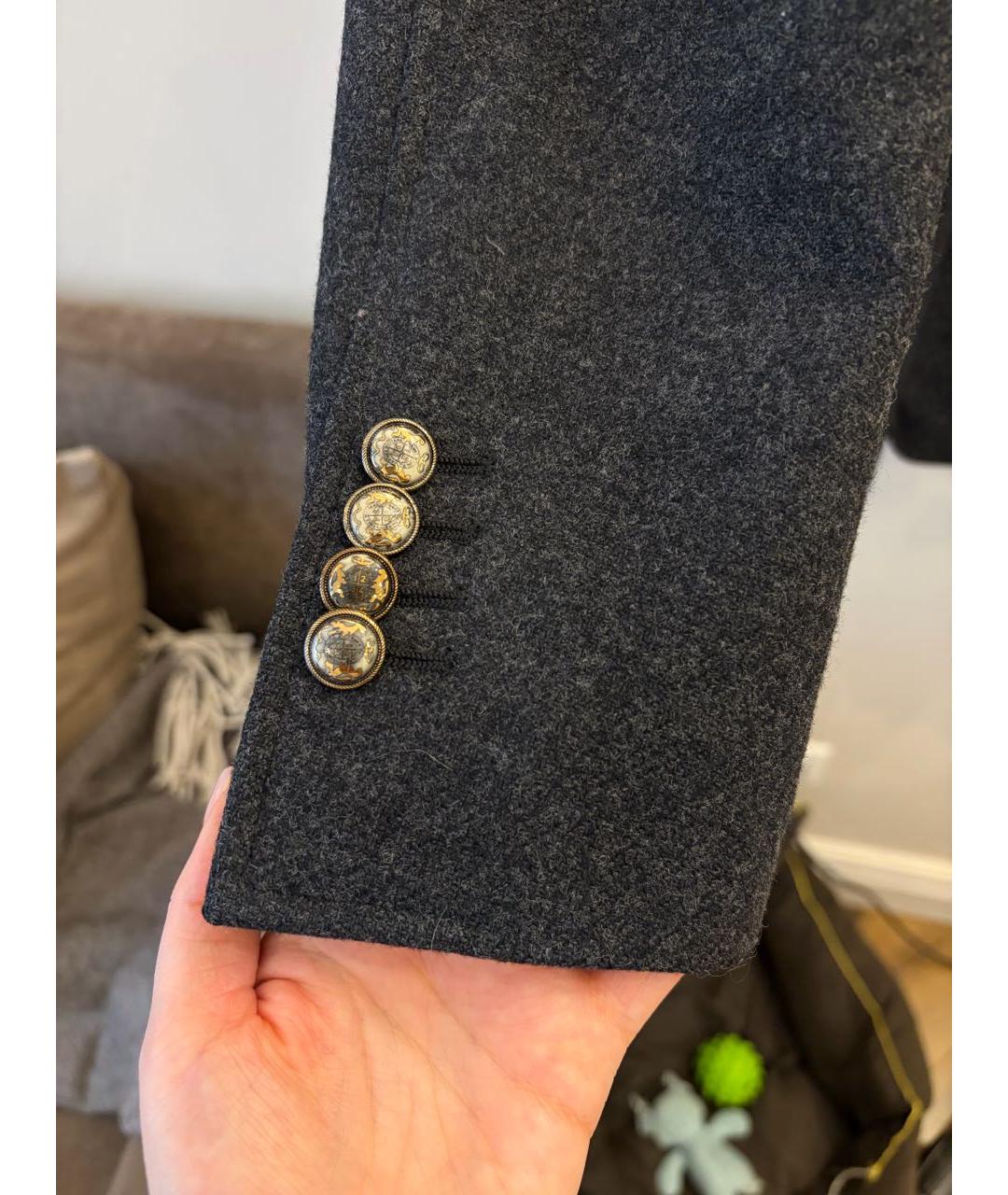 DOLCE&GABBANA Антрацитовый шерстяной пиджак, фото 6