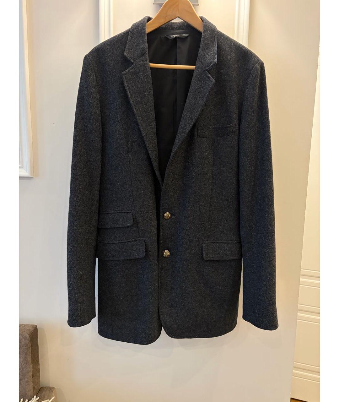 DOLCE&GABBANA Антрацитовый шерстяной пиджак, фото 8