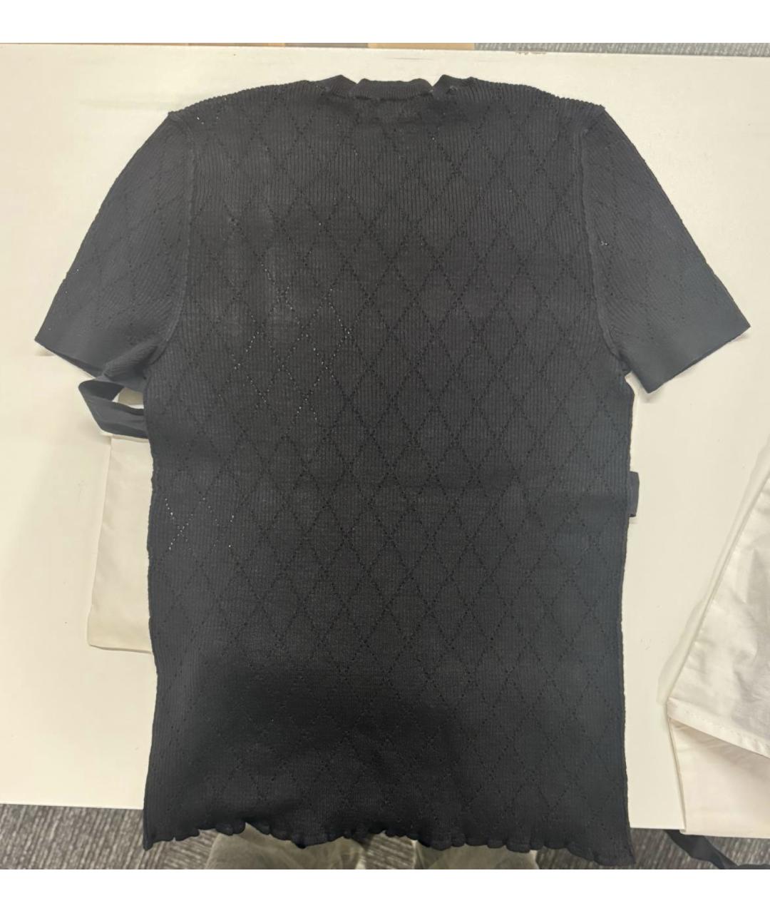 CHANEL Черная льняная футболка, фото 2