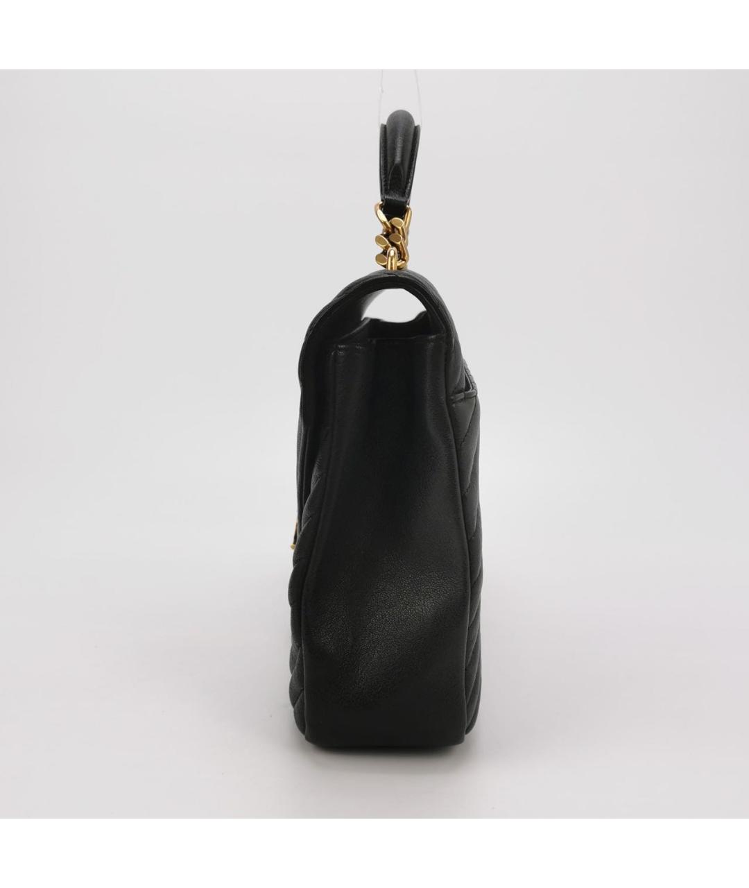 SAINT LAURENT Черная кожаная сумка через плечо, фото 2